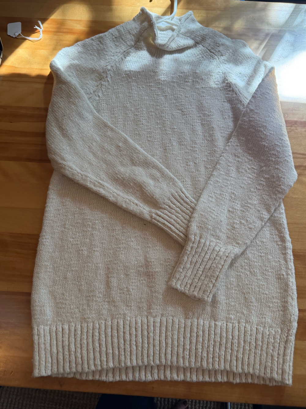 L.L. Bean Cream Cowl-Neck Sweater